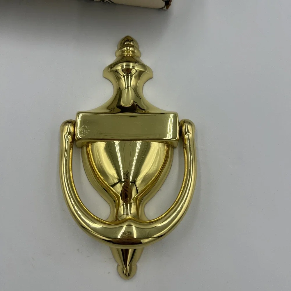 Vintage Baldwin Solid Brass Door Knocker Polished Imperial Style - New in box!